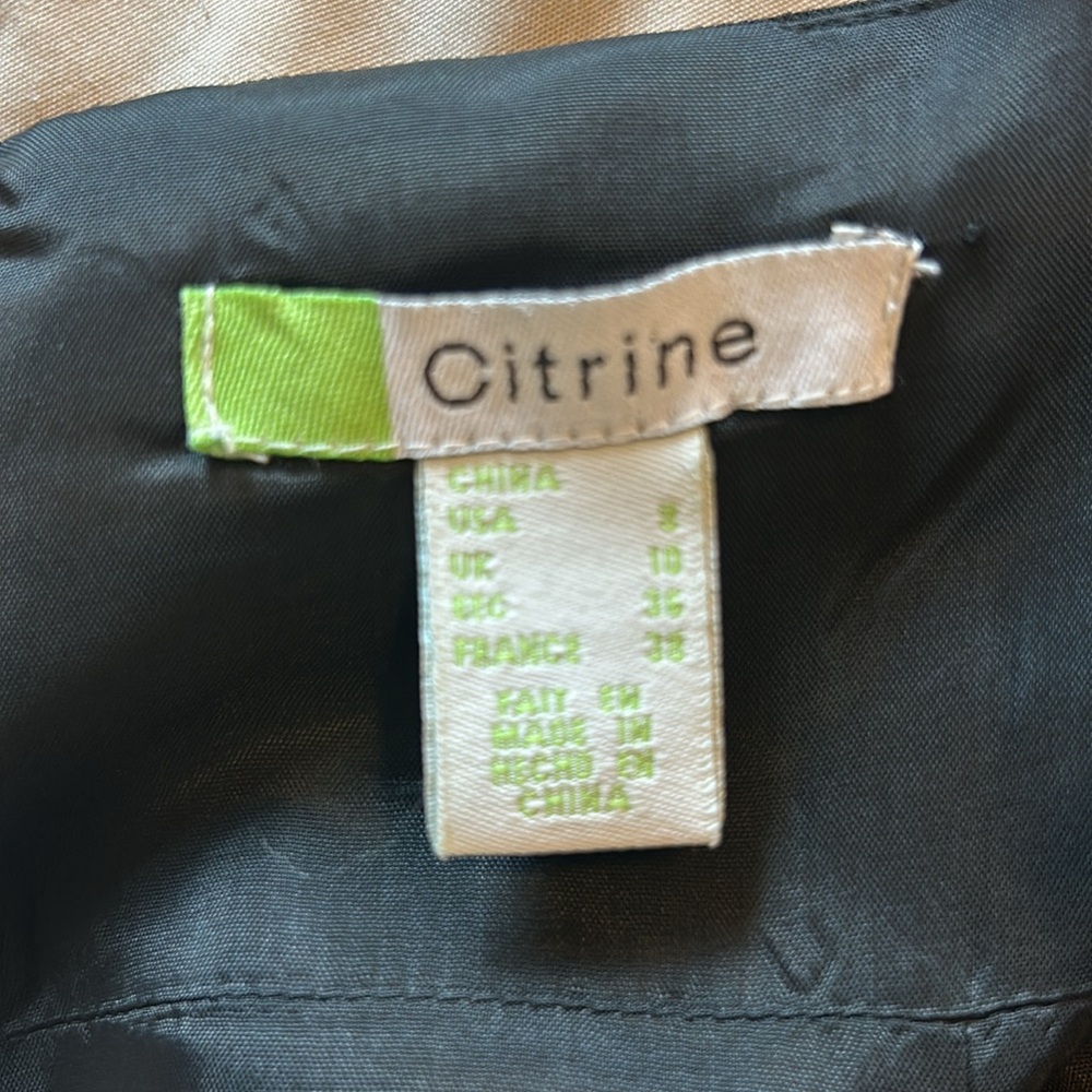 Citrine: Tiered Black and White Spaghetti Strap A Line Dress, Size 8 - Picture 14 of 15